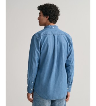 Gant Camisa Regular Fit azul