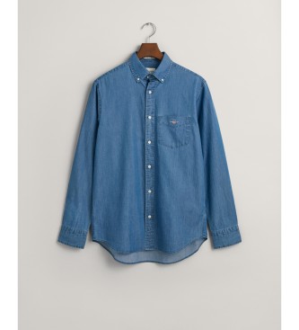 Gant Camisa Regular Fit azul