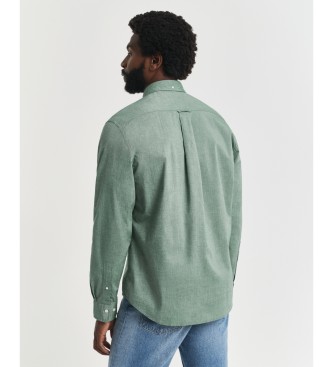 Gant Chemise classique à coupe régulière en popeline verte