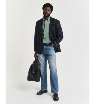 Gant Chemise classique à coupe régulière en popeline verte