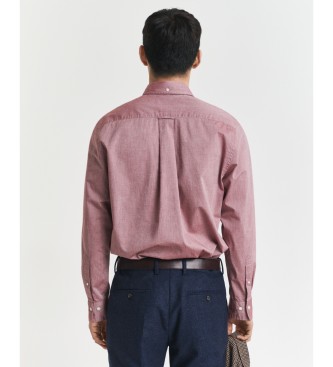 Gant Chemise classique à coupe régulière en popeline rouge