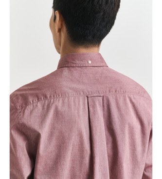Gant Chemise classique à coupe régulière en popeline rouge