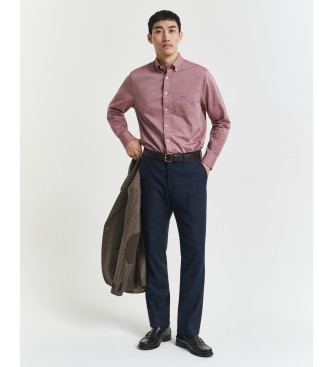 Gant Chemise classique à coupe régulière en popeline rouge