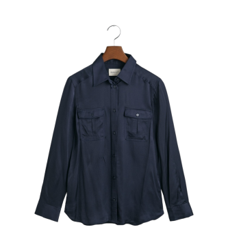 Gant Regular Fit Hemd mit Tasche in Navy