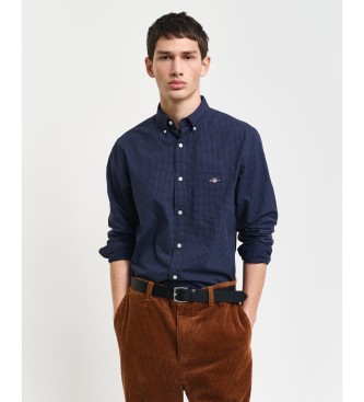 Gant Camisa Regular Fit con microestampado marino