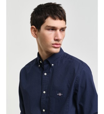 Gant Camisa Regular Fit con microestampado marino