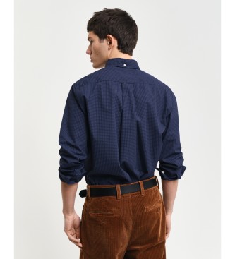 Gant Regular Fit-skjorte med marinebl mikroprint