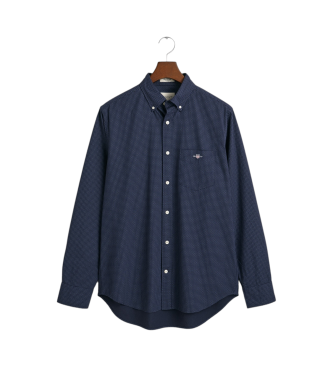 Gant Regular Fit overhemd met marineblauw microprint