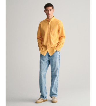 Gant Regular Fit Shirt in cotton and linen yellow