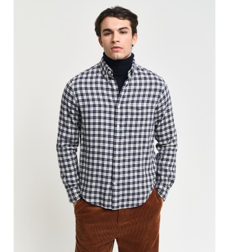 Gant Camisa xadrez de flanela de corte regular azul