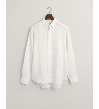 Gant Camisa Regular Fit de lino blanco