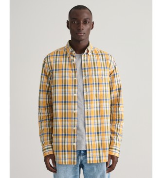 Gant Kariertes Hemd Regular Fit gelb
