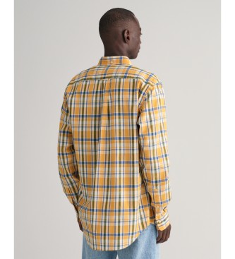 Gant Kariertes Hemd Regular Fit gelb