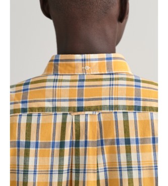 Gant Kariertes Hemd Regular Fit gelb