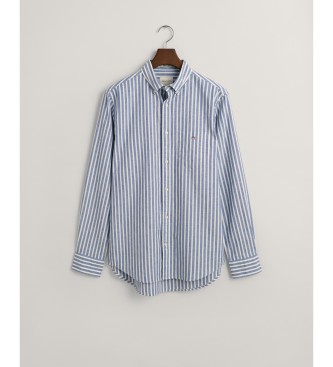 Gant Blrandig skjorta i linne och bomull med normal passform