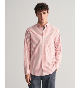 Gant Regular Fit-skjorte i hr og bomuld med pink striber