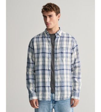 Gant Regular Fit-skjorta i linne och madrasbltt