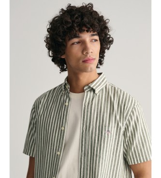 Gant Shirt Regular Fit linen stripes green