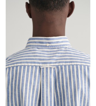 Gant Koszula Regular Fit lniana w niebieskie paski