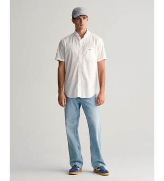 Gant Camicia Regular Fit in Popeline Bianco