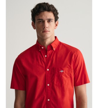 Gant Camicia Regular Fit in Popeline Rosso