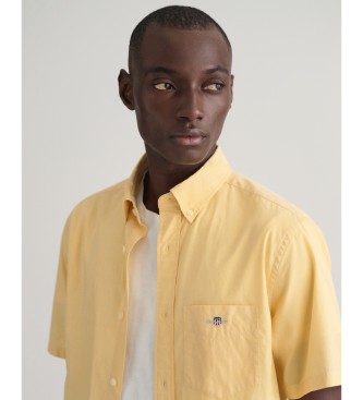 Gant Camisa de ajuste regular em popelina amarela