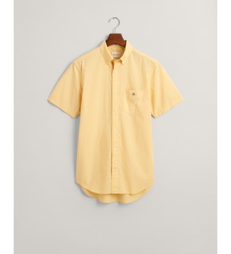 Gant Camisa de ajuste regular em popelina amarela
