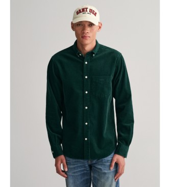 Gant Chemise en velours ctel  coupe rgulire, vert