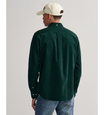 Gant Regular Fit Corduroy Overhemd groen