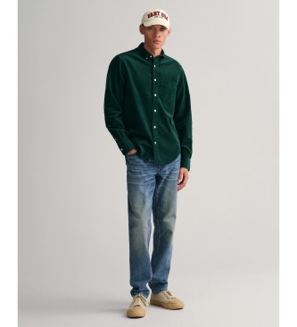 Gant Regular Fit Corduroy Overhemd groen