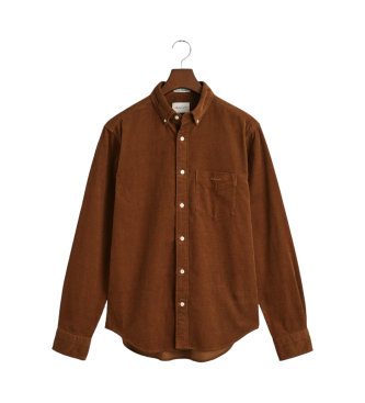 Gant Regular Fit Bruin Corduroy Overhemd