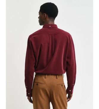 Gant Donkerrood corduroy Regular Fit Overhemd