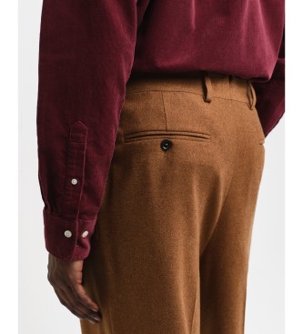 Gant Donkerrood corduroy Regular Fit Overhemd