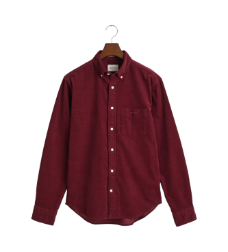 Gant Donkerrood corduroy Regular Fit Overhemd