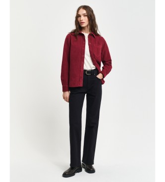 Gant Maroon corduroy Regular Fit Overhemd