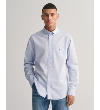 Gant Camisa Regular Fit de popelina azul