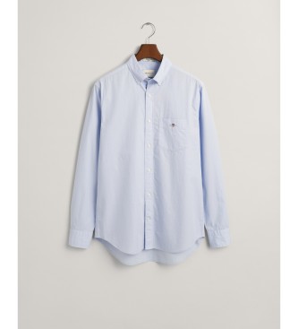 Gant Camisa Regular Fit de popelina azul