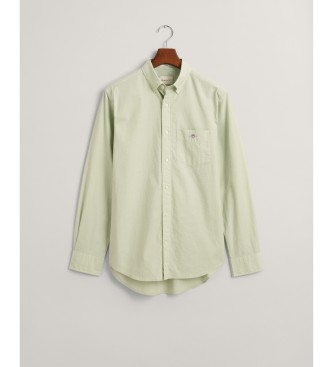 Gant Camisa Regular Fit de popelina verde