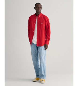 Gant Koszula popelinowa o regularnym kroju, czerwona