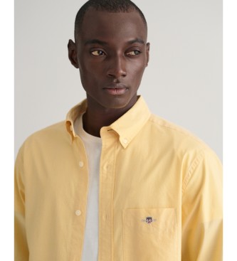 Gant Żółta koszula Poplin o regularnym kroju