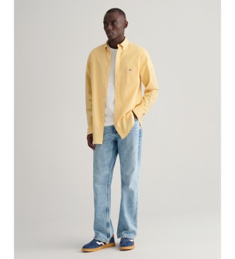 Gant Poplinskjorta med normal passform gul
