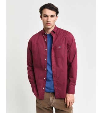 Gant Camicia in popeline bordeaux dalla vestibilit regolare