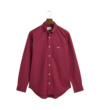 Gant Camicia in popeline bordeaux dalla vestibilit regolare