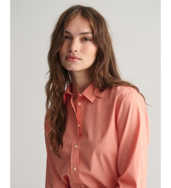 Gant Camisa de popelina de corte regular cor de laranja