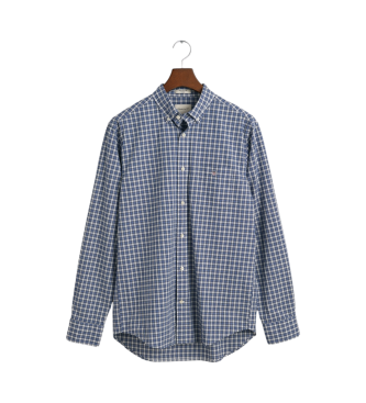 Gant Camisa Regular Fit de popelina a cuadros pequeos azul