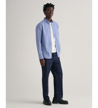Gant Camicia in popeline a quadri Vichy blu dalla vestibilit regolare