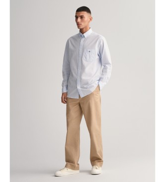 Gant Camisa de popelina xadrez Vichy de corte regular