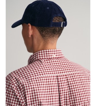 Gant Regular Fit-skjorte i rød Vichy-rudet poplin