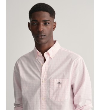 Gant Vichy roze geruit popeline Regular Fit overhemd