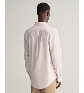 Gant Vichy rosa rutig poplinskjorta Regular Fit
